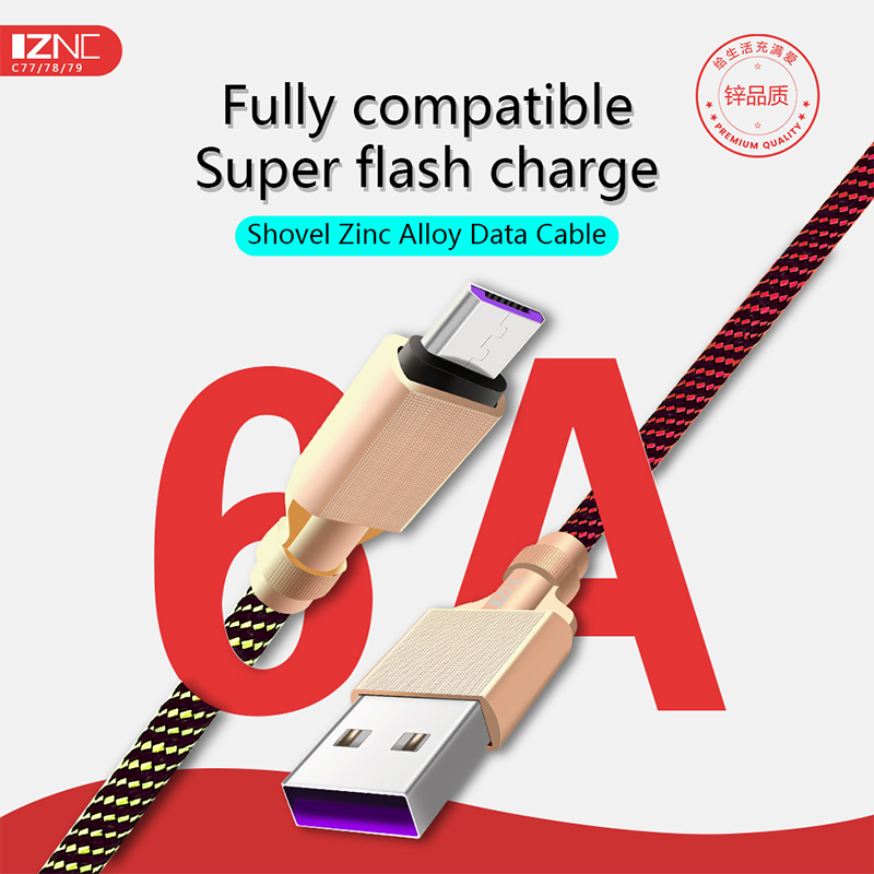 China ‎IZNC zinc alloy cable 1.5m usb to micro usb charge cable